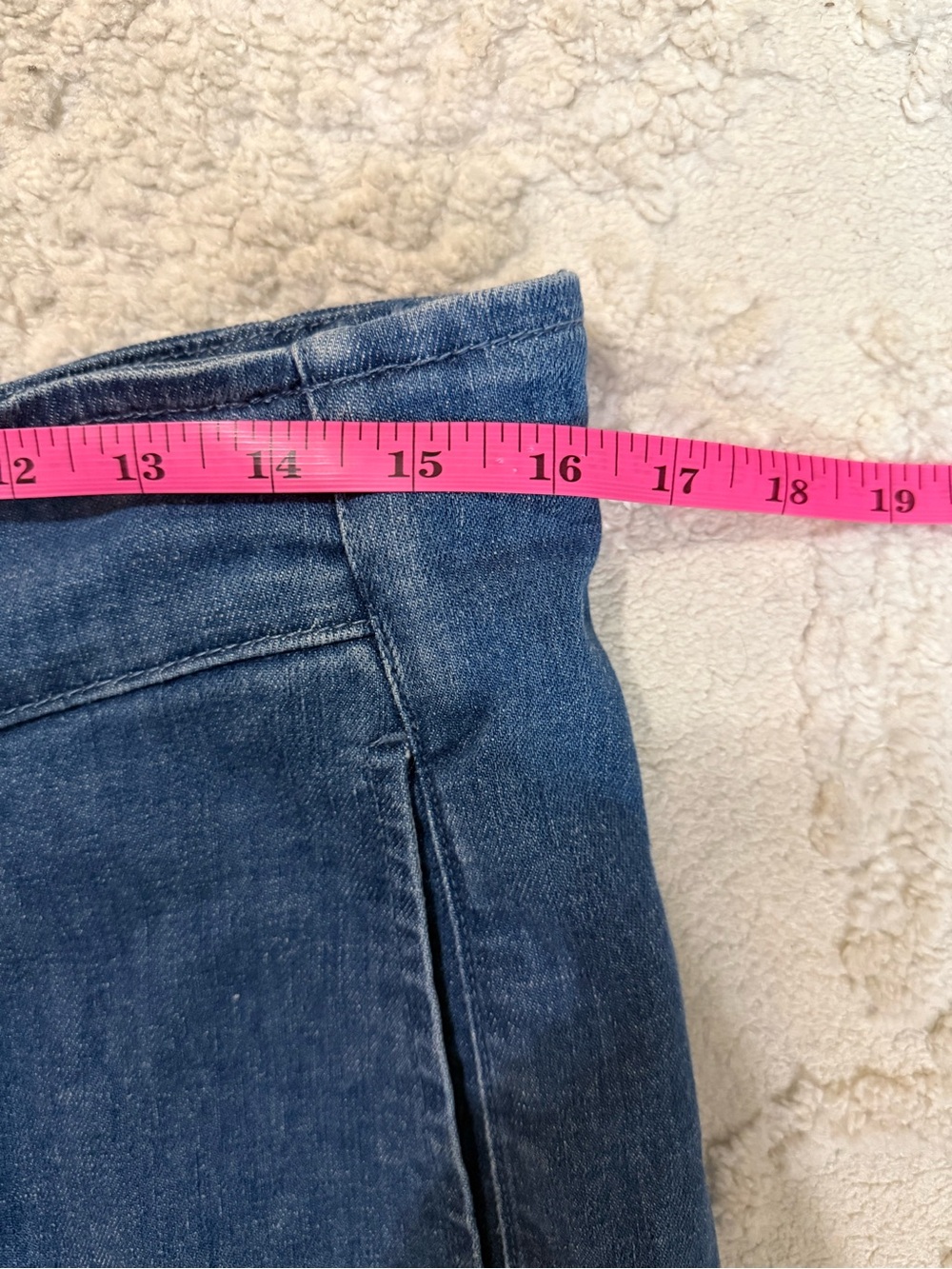 Pilcro Anthropologie Jeans 31 Wide Leg High Rise Hemp Blend Raw Hem Blue - Picture 5 of 9